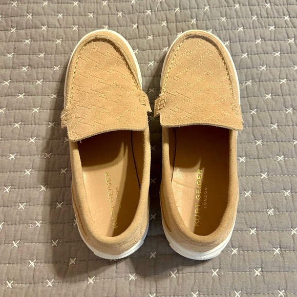 Kurt Geiger London Beige Quilted Slip-On Loafers - Picture 5 of 7